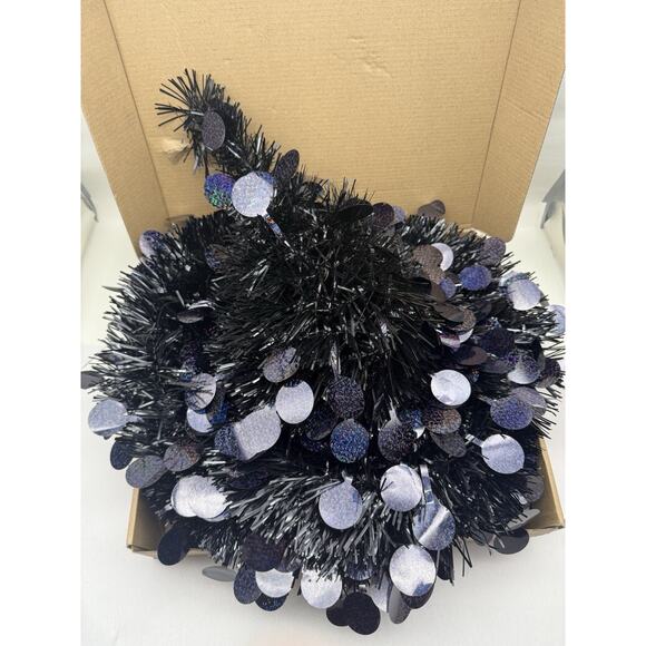 5 ft Black Curved Top Halloween Tree Artificial Crooked Neck Hinged Spruce *read - Picture 7 of 16